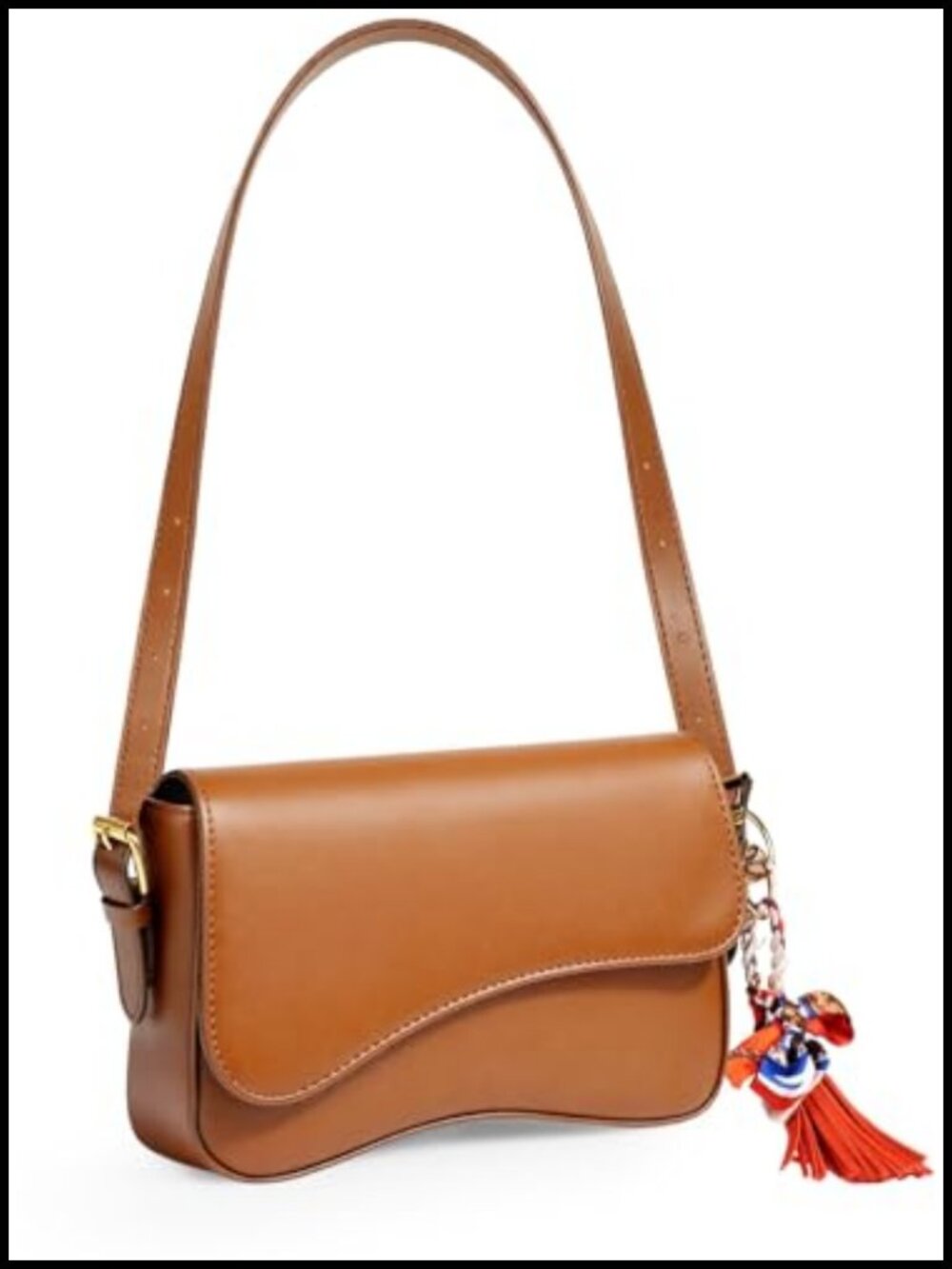 Faux Leather Shoulder Bag for Women Y2K Trendy Hobo Handbag Adjustable Strap